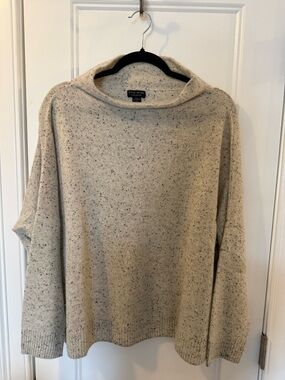 100% Cashmere - Only Mine Cream Speckled Cowl Neck Sweater